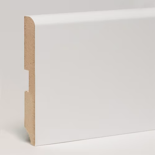 Плинтус МДФ ламинированный Арт Лайн белый Flat 2050×120×16