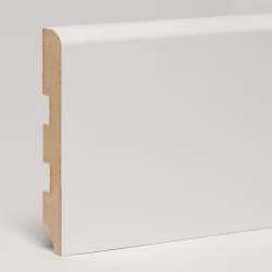 Плинтус МДФ ламинированный Арт Лайн белый Flat 2050×150×16