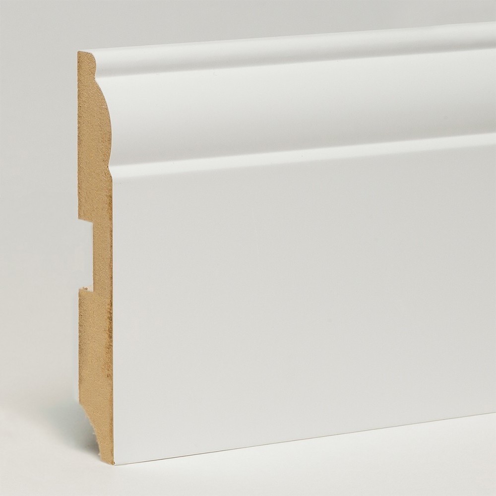 Плинтус МДФ ламинированный Арт Лайн белый Fancy 2050×120×16