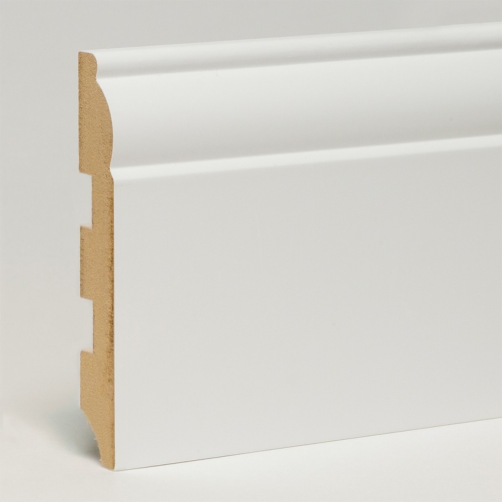 Плинтус МДФ ламинированный Арт Лайн белый Fancy 2050×150×16