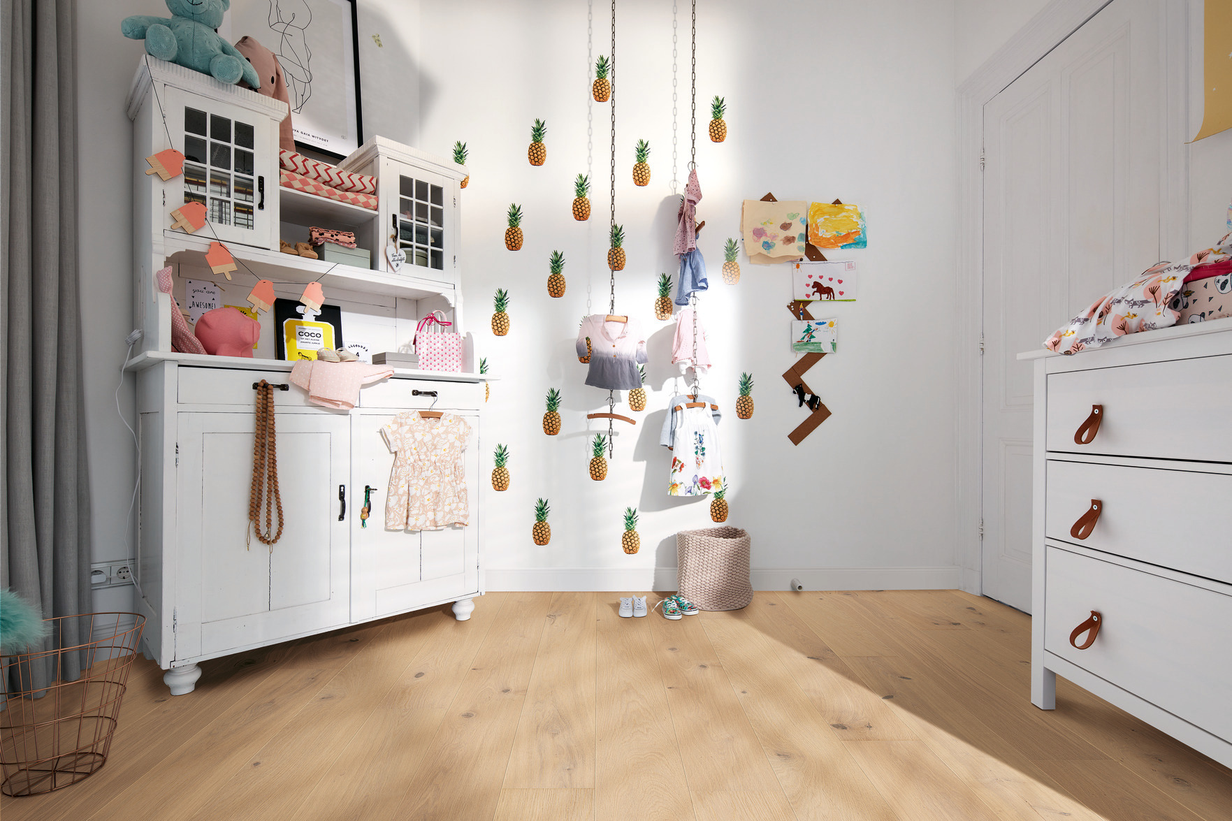 Паркетная доска Meister PD 200 Classic Дуб рустик Чистый 8486 2200×180×13 фото в интерьере