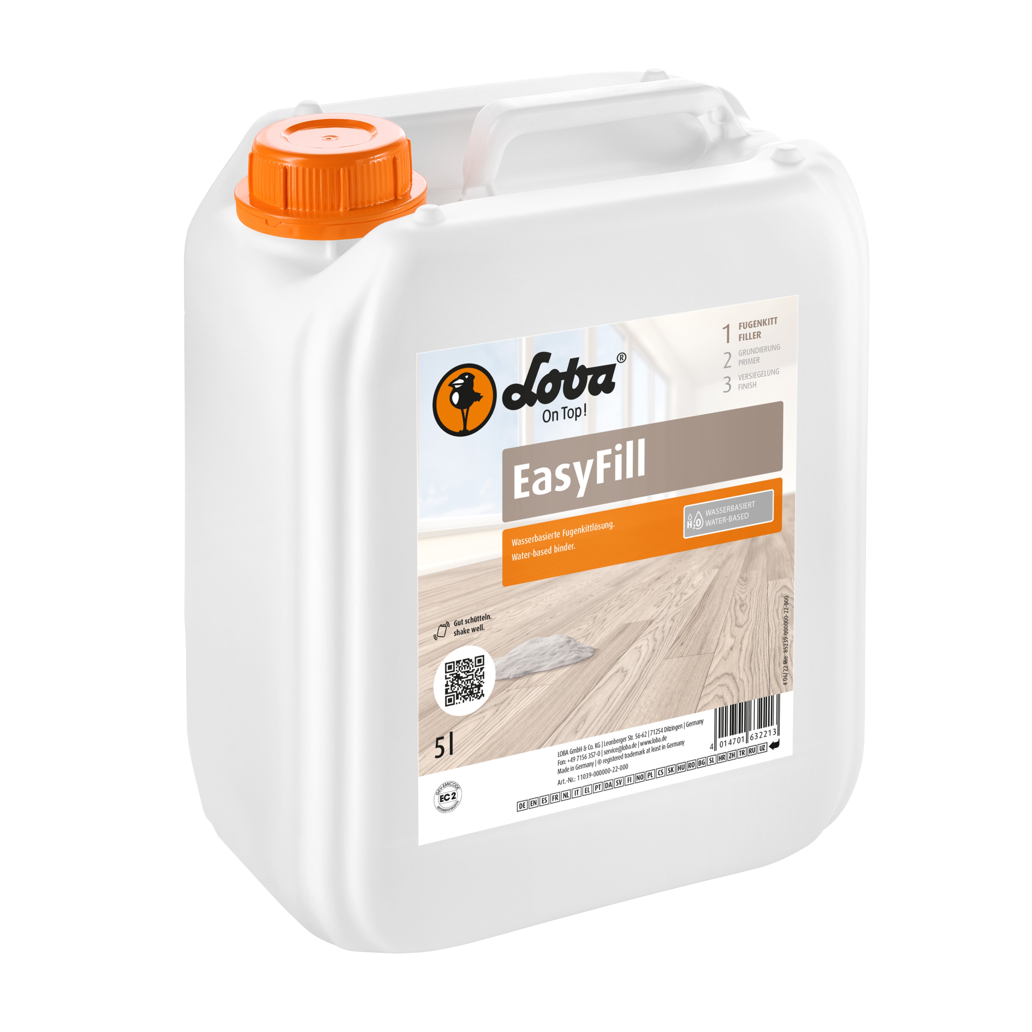 Шпатлевка для паркета на водной основе Loba EasyFill 5 л