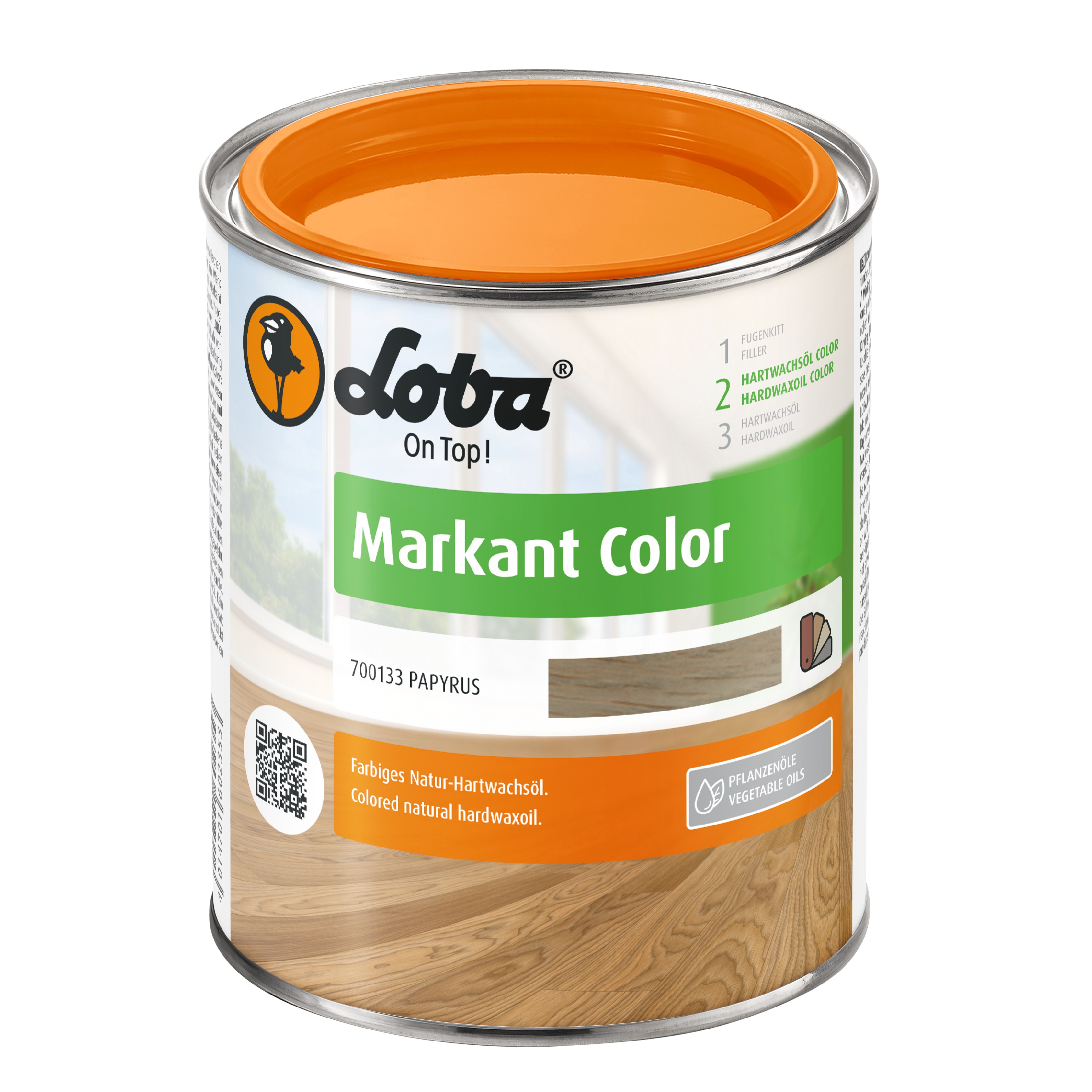 Цветное масло с твердым воском Loba Markant Color папирус 0,75 л