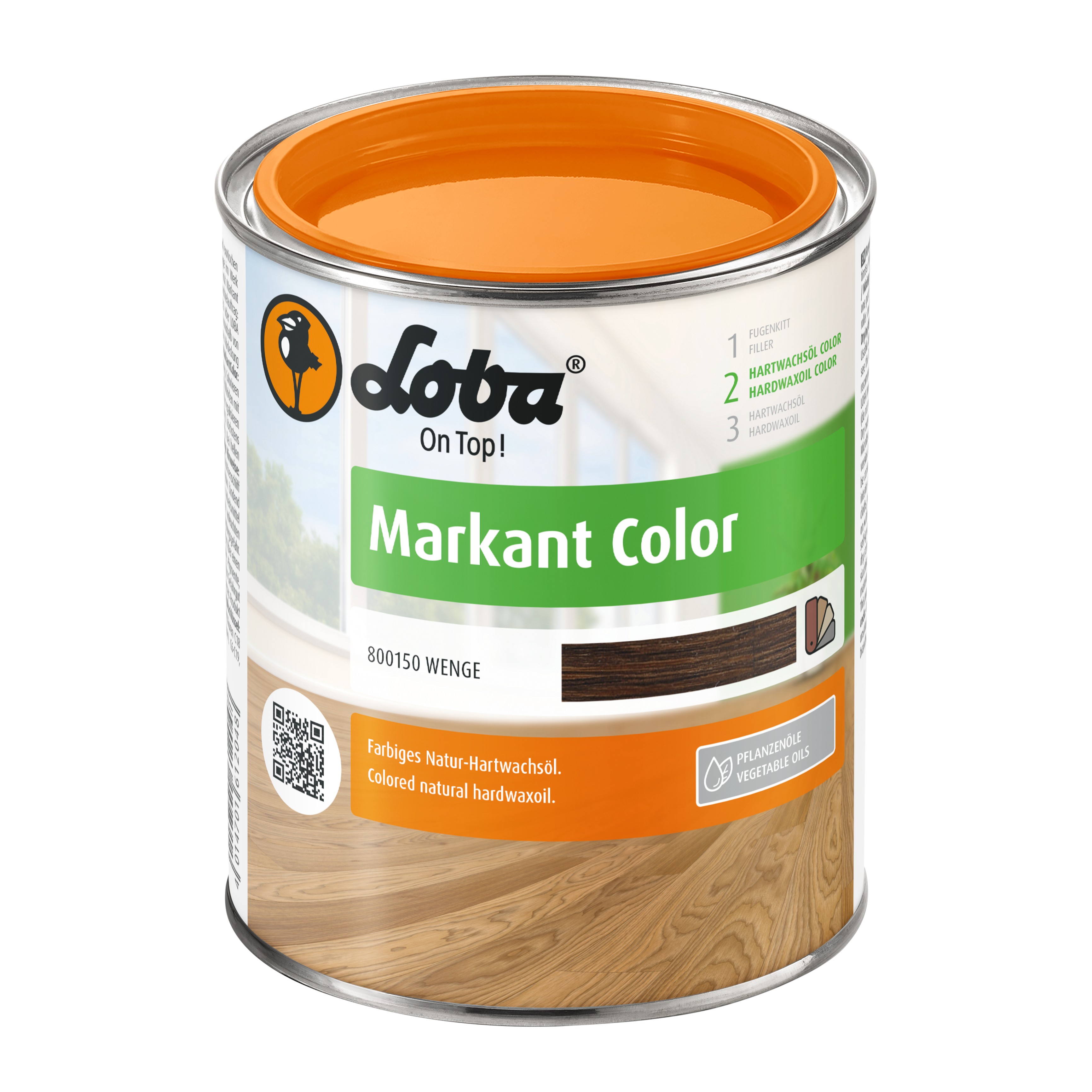 Цветное масло с твердым воском Loba Markant Color венге 0,75 л