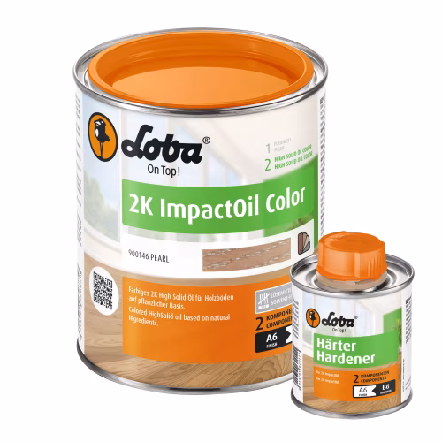 Цветное двухкомпонентное масло Loba HS 2K ImpactOil Color пёрл 0,75 л