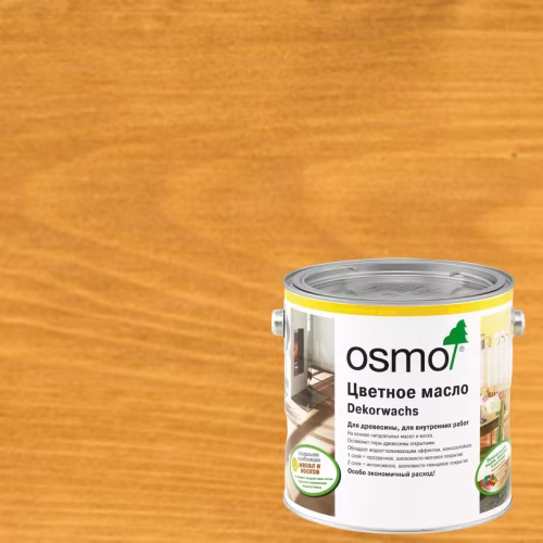 Масло с твердым воском для дерева Osmo Dekorwachs Transparent цвет 3103 Дуб светлый шелковисто-матовый 2,5 л