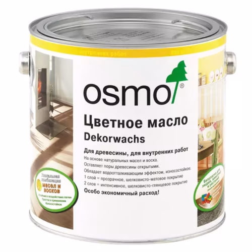 Масло с твердым воском для дерева Osmo Dekorwachs Transparent цвет 3161 Венге шелковисто-матовый 0,75 л