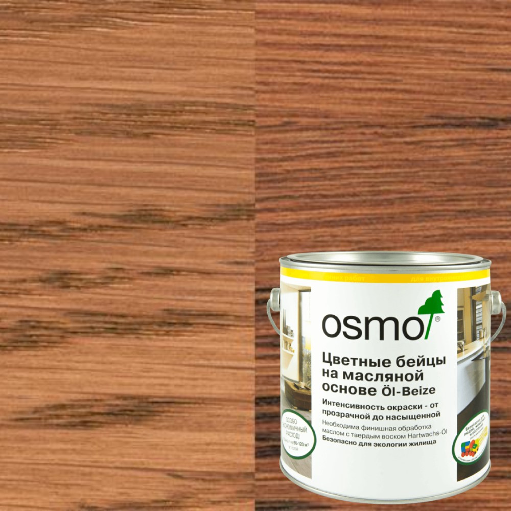 Бейц морилка на масляной основе Osmo Ol-Beize 3516 Ятоба 2,5 л