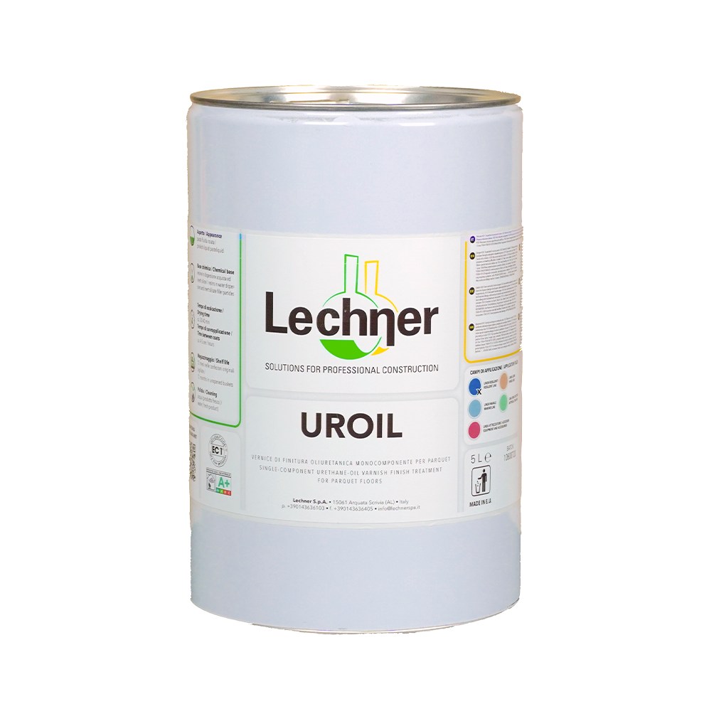 Лак для паркета Lechner Uroil полуматовый 5 л