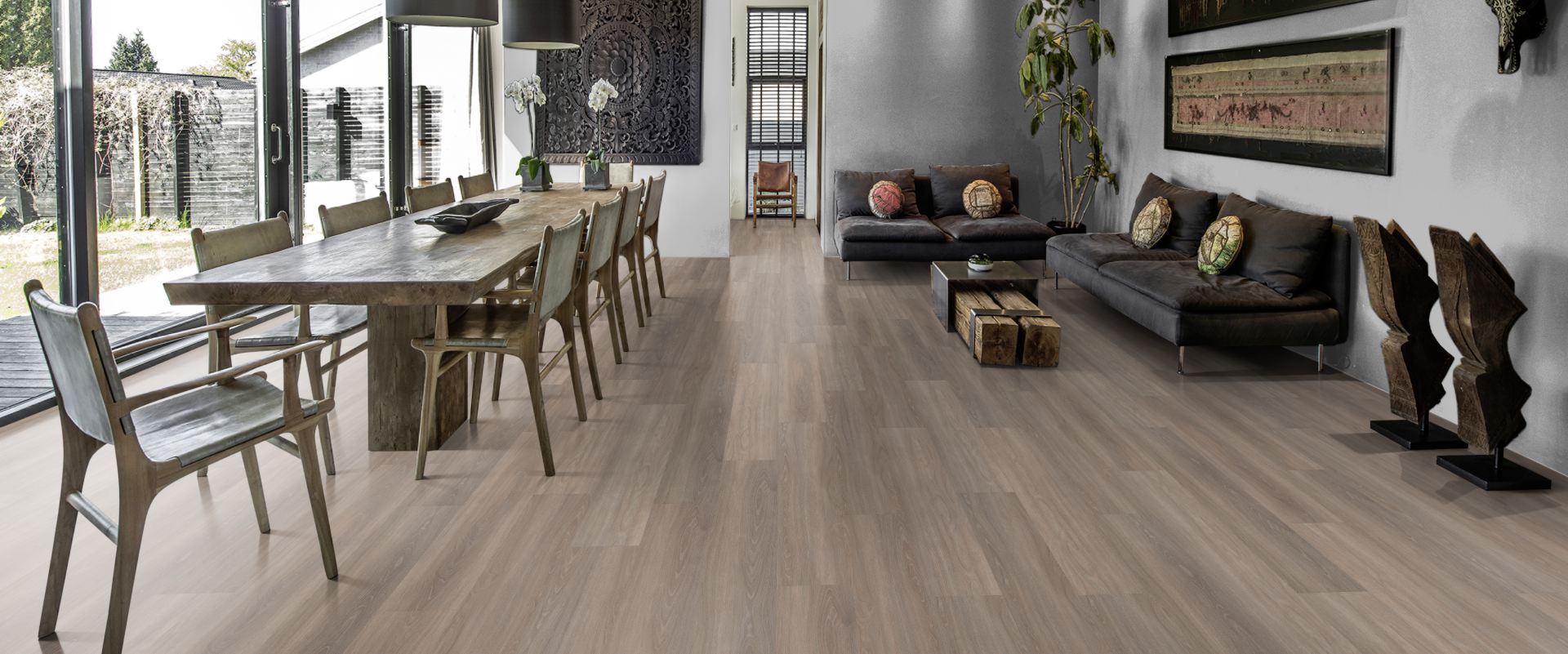 Кварцвиниловый SPC ламинат Kahrs Luxury Tiles Click 5 mm Whinfell CLW 172 1210×172×5 фото в интерьере Кварцвиниловый SPC ламинат Kahrs Luxury Tiles Click 5 mm Whinfell CLW 172 1210×172×5 фото в интерьере