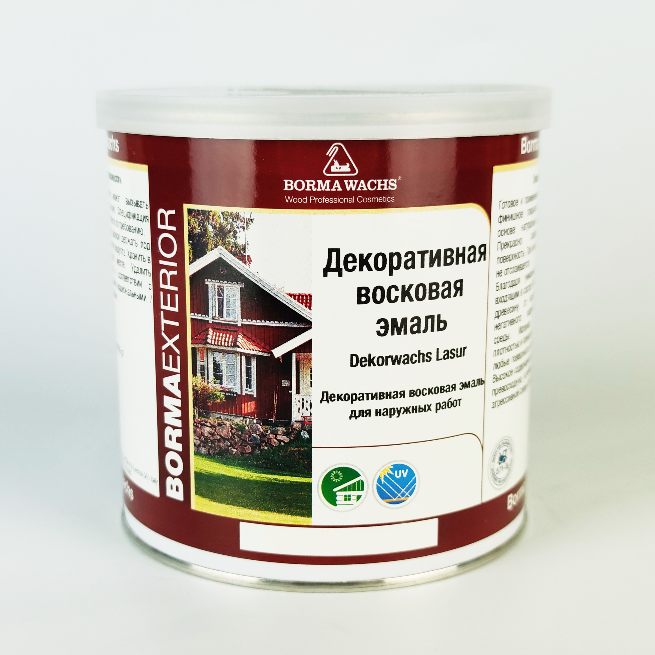 Эмаль восковая для дерева Borma Dekorwachs Lasur 3320VP-DEC 136 Зеленая сосна 0,75 л