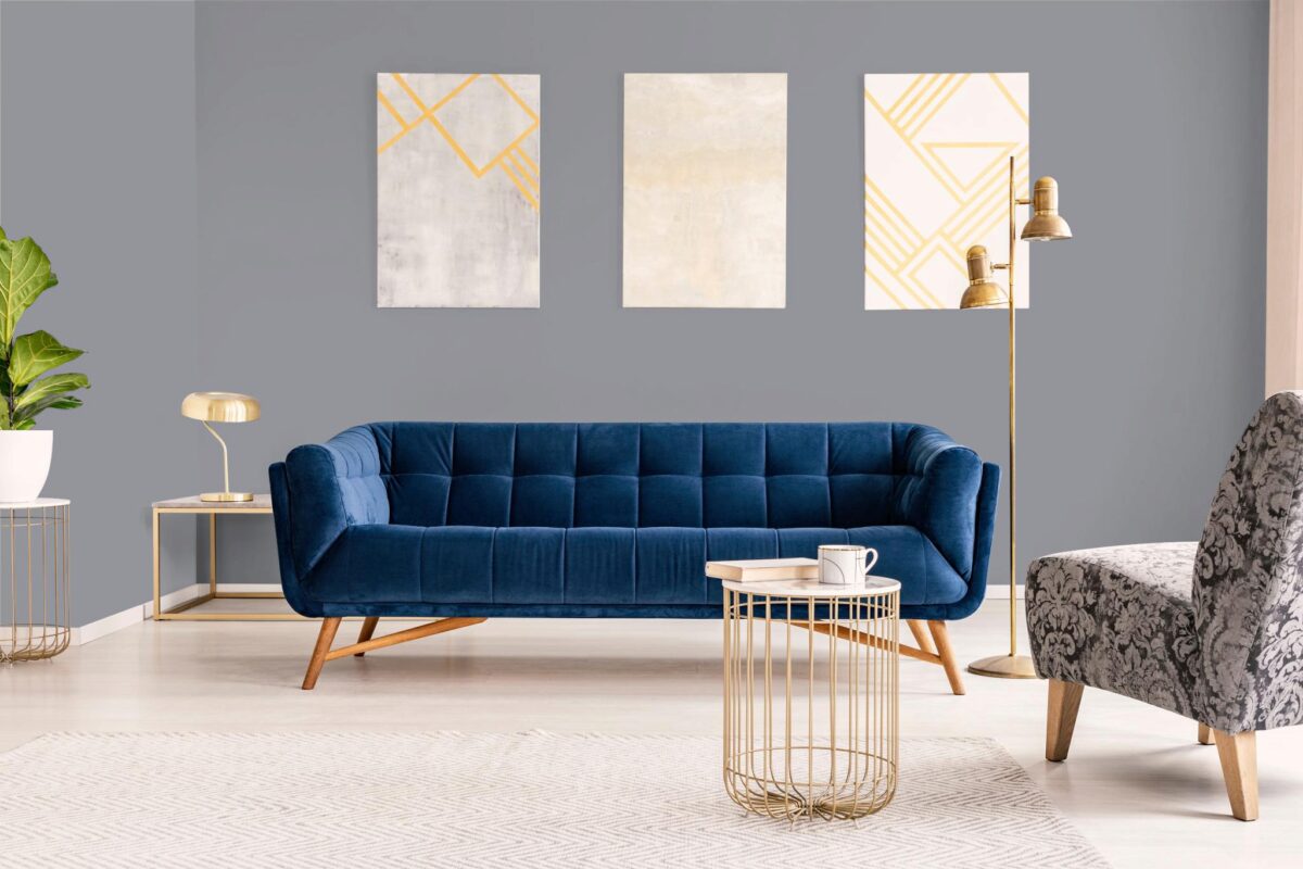 Обои Hygge 77 Colors Blue C8 05 10,05×1 фото в интерьере