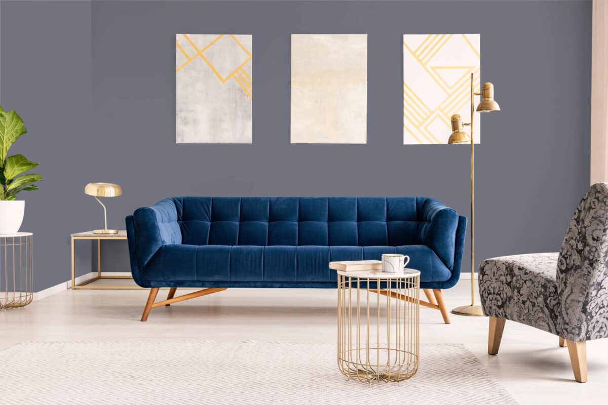 Обои Hygge 77 Colors Blue C8 06 10,05×1 фото в интерьере