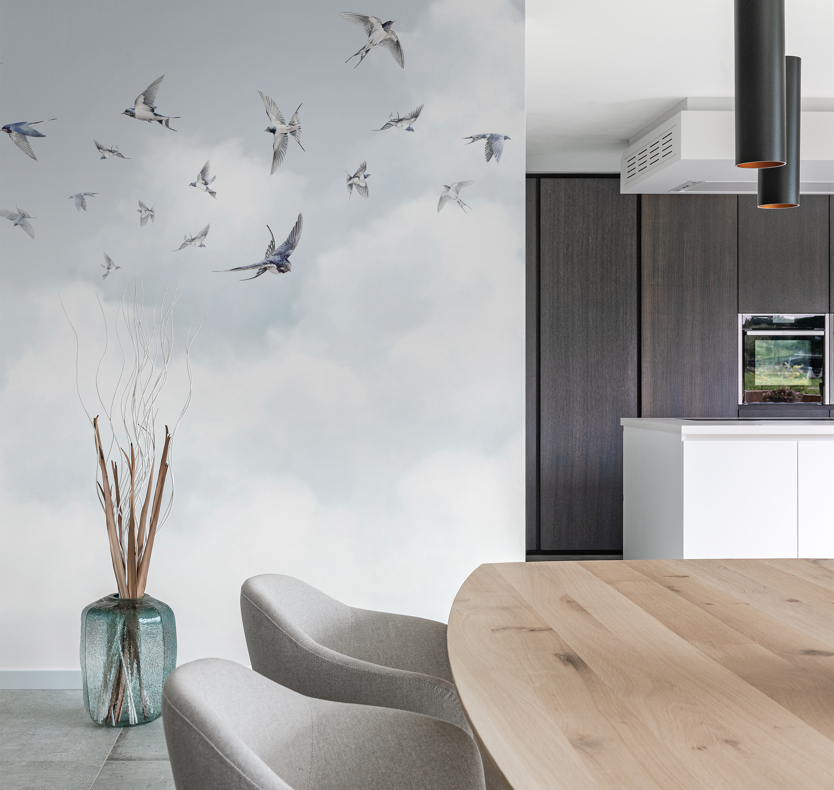 Панно Milassa Ambient vol.3 Spring Swallows Am11 006 фото в интерьере