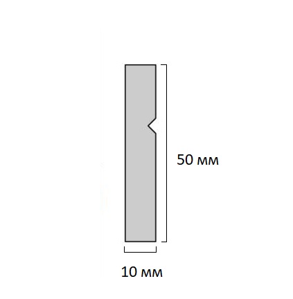 Вставка МДФ под покраску в скрытый плинтус Madest Decor 3205810 2400×58×10