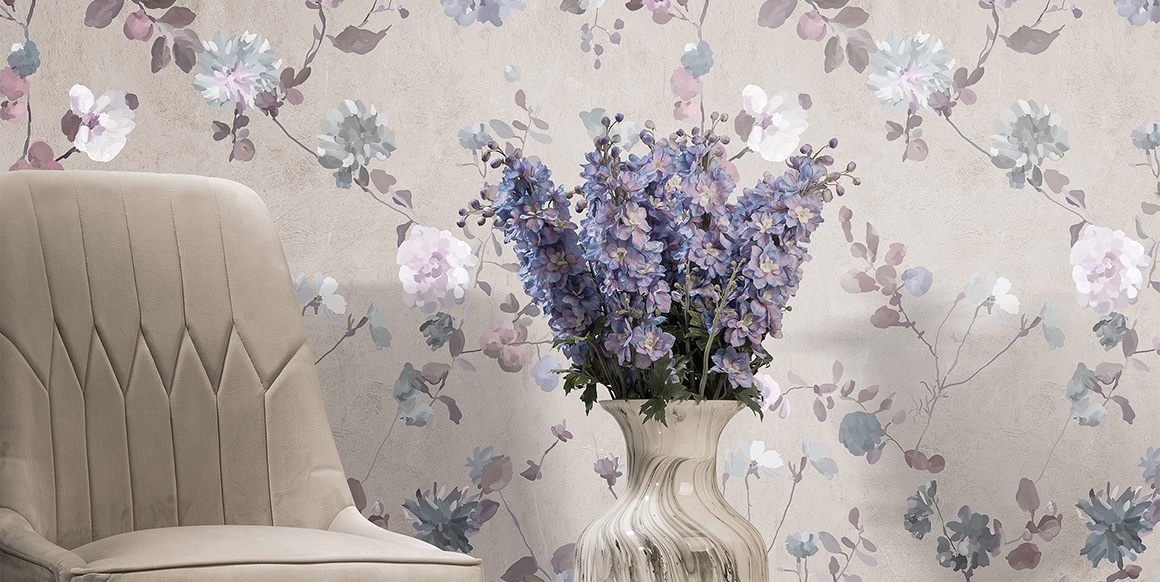 Панно Loymina Etude vol. II Flower Rain ETD16 012 3×2 фото в интерьере