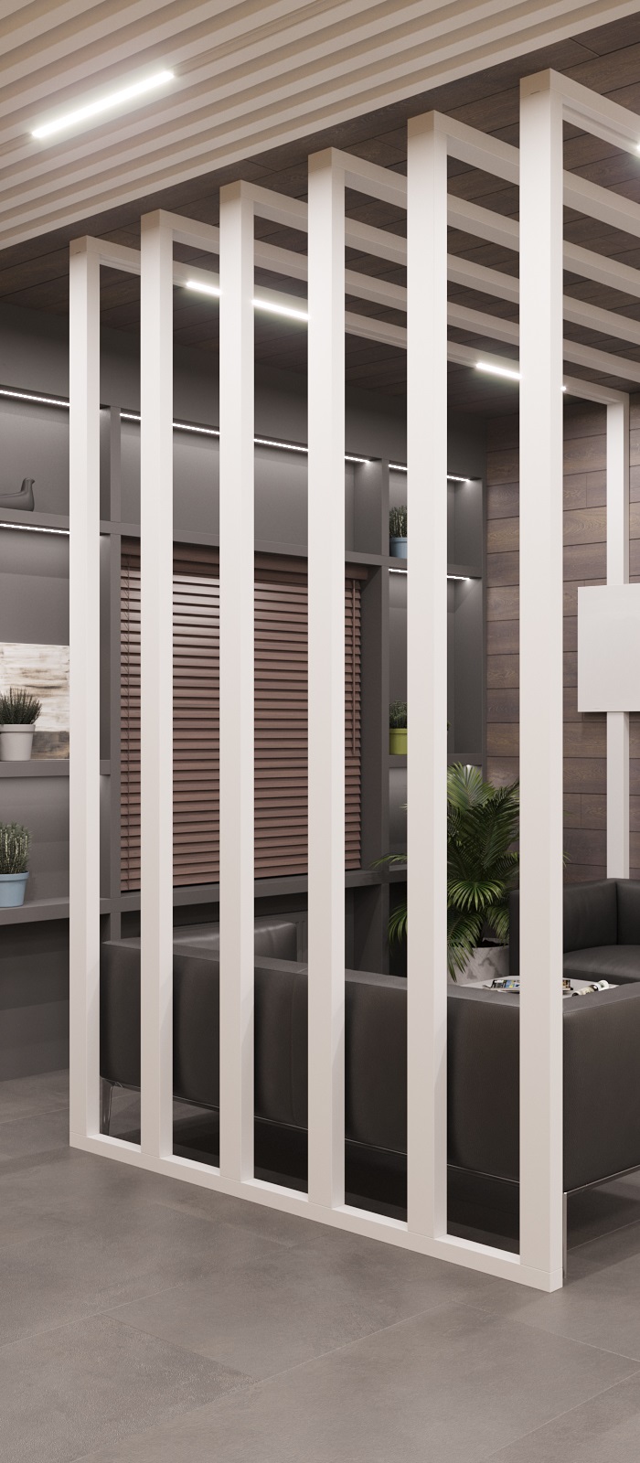 Рейка декоративная Art Line белая матовая 2800×40×40 фото в интерьере