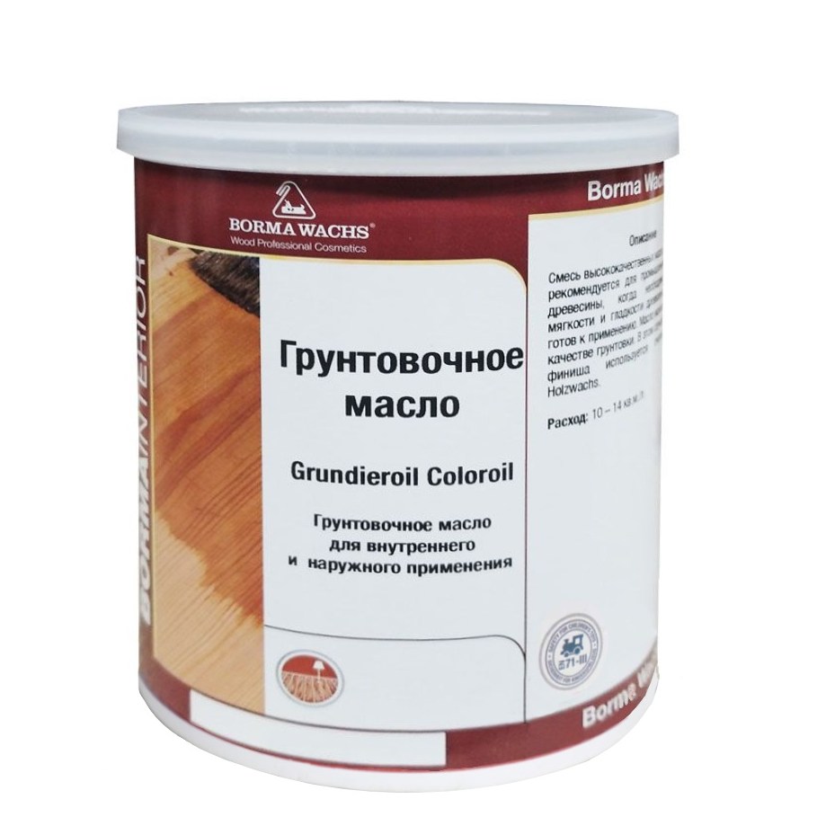 Масло грунтовочное для дерева Borma Grundieroil Coloroil цвет R3910-8.125 Дуб Табак 0,125 л