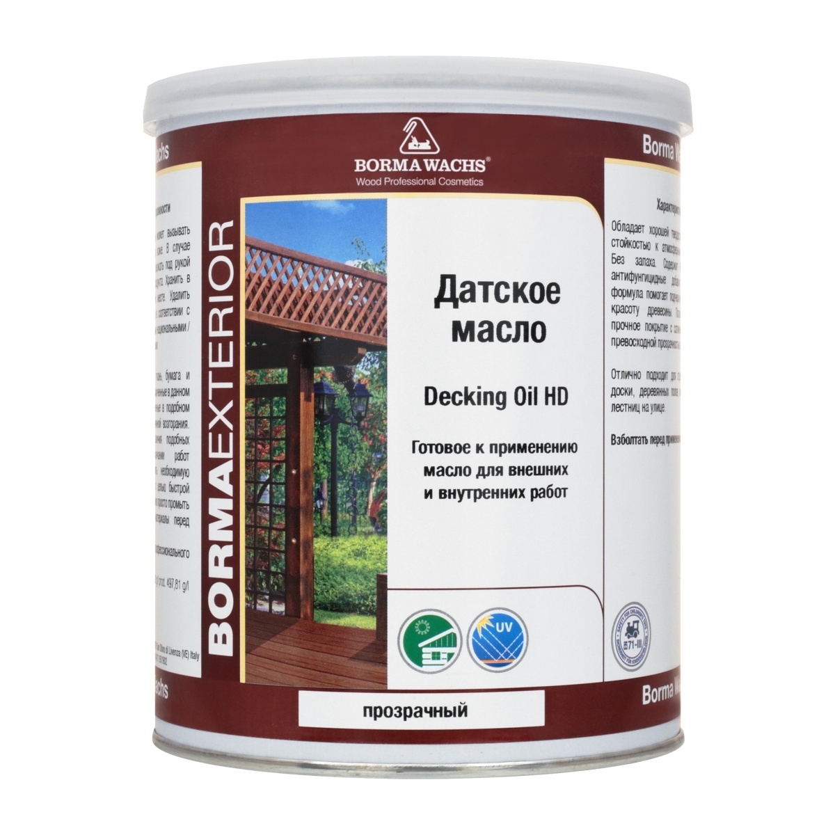 Бесцветное масло датское для дерева Borma Decking Oil 4972 5 л