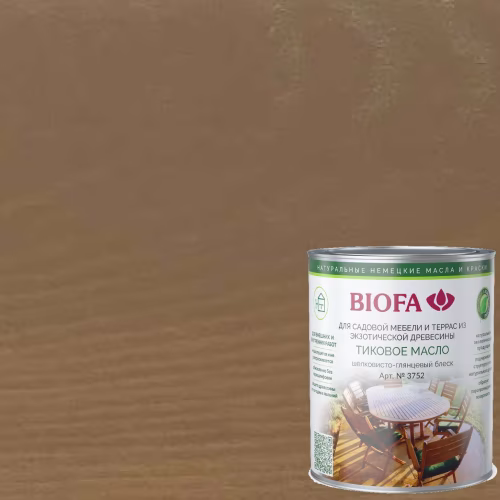 Масло тиковое для дерева Biofa 3752 цвет 6003 Коро 10 л