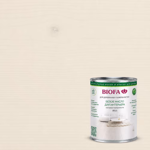 Масло для дерева Biofa 8511 цвет 8511 Арктика матовое 0,125 л