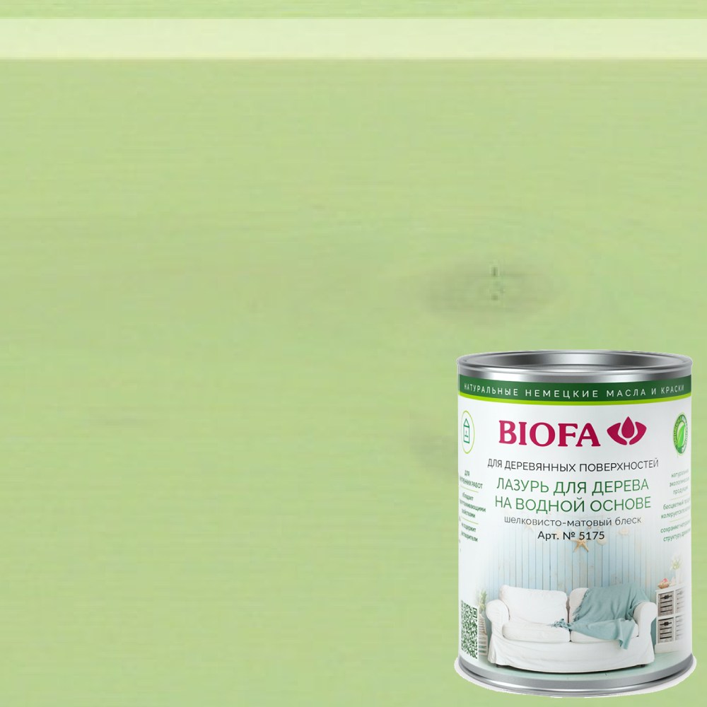Лазурь для дерева Biofa 5175 цвет 5104 Яблоко 10 л