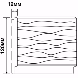 Стеновая панель из полистирола Hiwood LV127W GR15K 2700×120×12