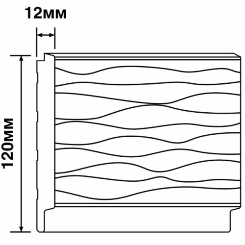 Стеновая панель из полистирола Hiwood LV127W GR15K 2700×120×12