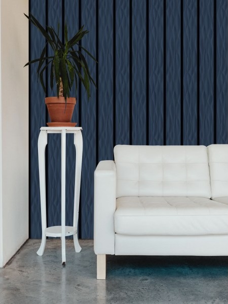 Стеновая панель из полистирола Hiwood LV127W BU22K 2700×120×12 фото в интерьере