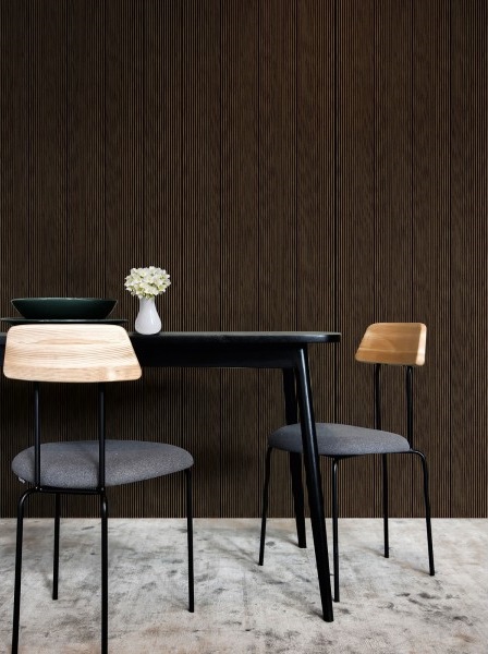 Стеновая панель из полистирола Hiwood LV127L BR396K 2700×120×12 фото в интерьере