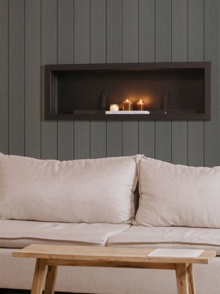 Стеновая панель из полистирола Hiwood LV127L S339S 2700×120×12 фото в интерьере