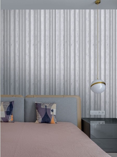 Стеновая панель из полистирола Hiwood LV121 W36 2700×120×12 фото в интерьере