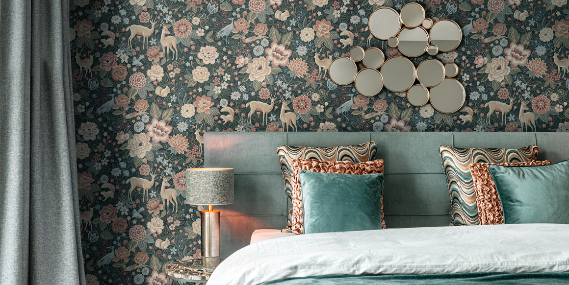 Обои Loymina British Style Forest Forest Deer BRIT 3 018 10,05×1 фото в интерьере