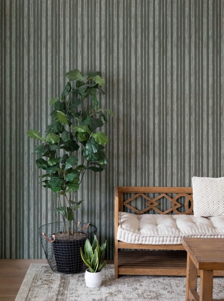 Стеновая панель из полистирола Hiwood LV121 GN68 2700×120×12 фото в интерьере