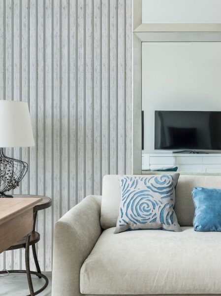 Стеновая панель из полистирола Hiwood LV124 W36 2700×120×12 фото в интерьере