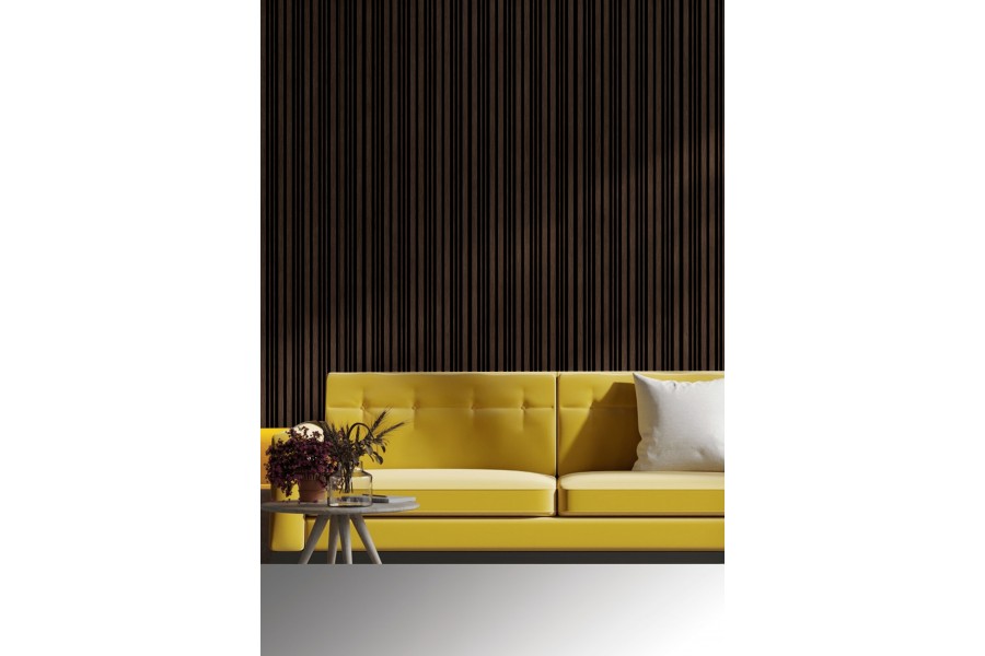 Стеновая панель из полистирола Hiwood LV121 BR396K 2700×120×12 фото в интерьере