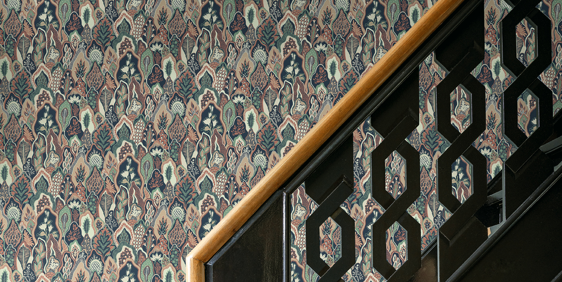 Обои Loymina British Style Forest Palampore BRIT 4 022 10,05×1 фото в интерьере