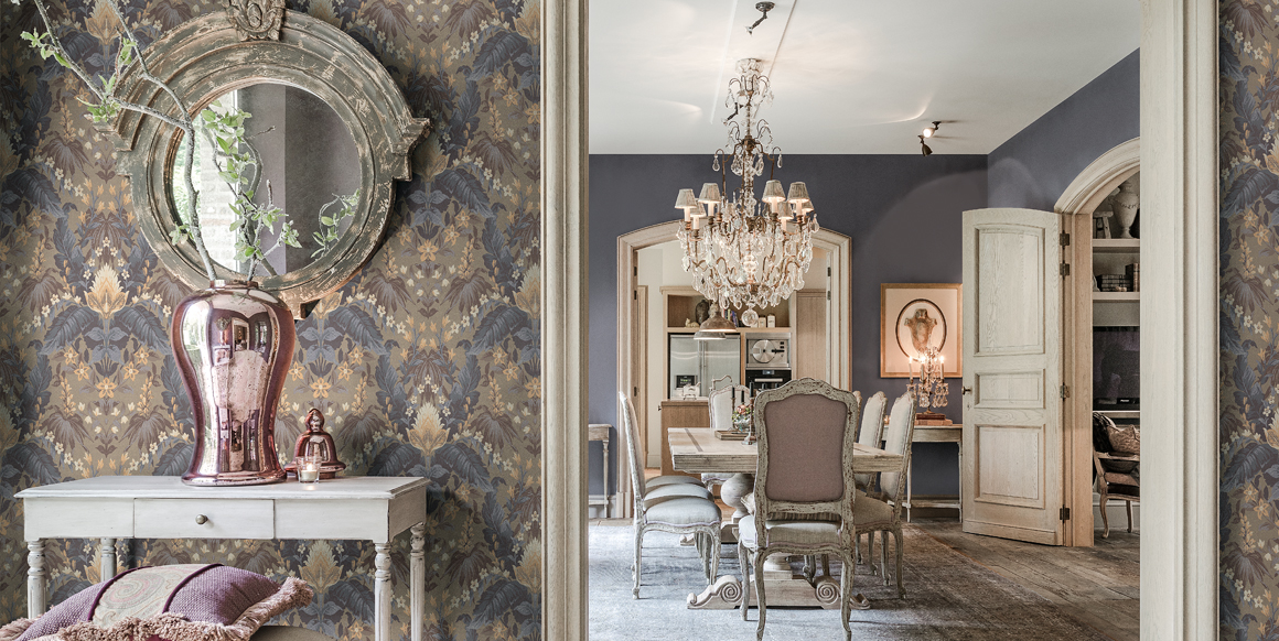 Обои Loymina British Style Forest Scottish Flower BRIT 6 012 10,05×1 фото в интерьере