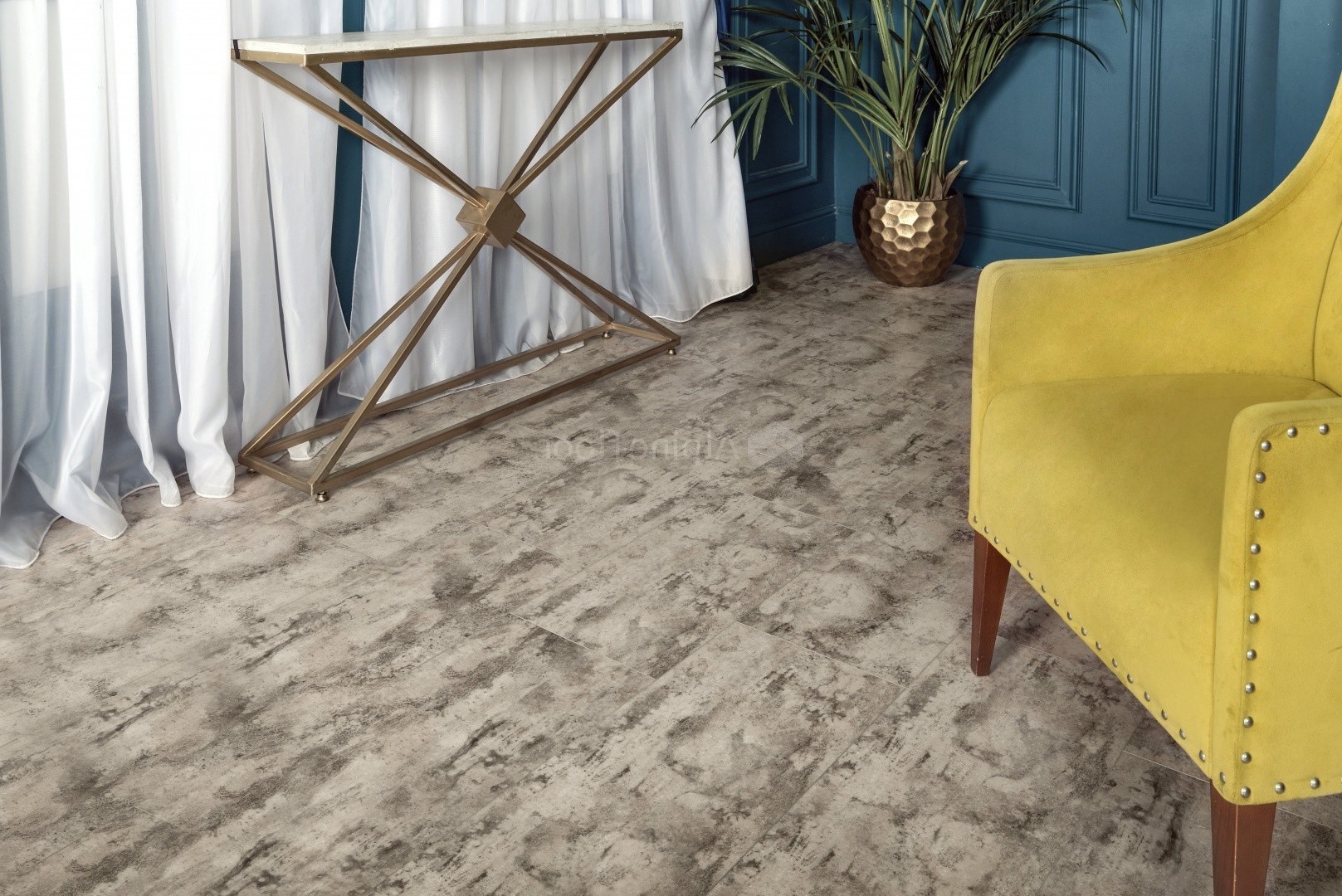 Кварцвиниловый SPC ламинат Alpine Floor Stone Mineral Core Ричмонд ECO 4-1 609,6×304,8×4 фото в интерьере