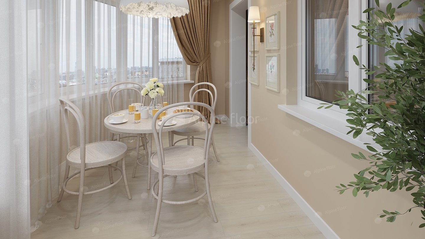 Кварцвиниловый SPC ламинат Alpine Floor Grand Sequoia Гиперион ECO 11-25 1220×183×4 фото в интерьере