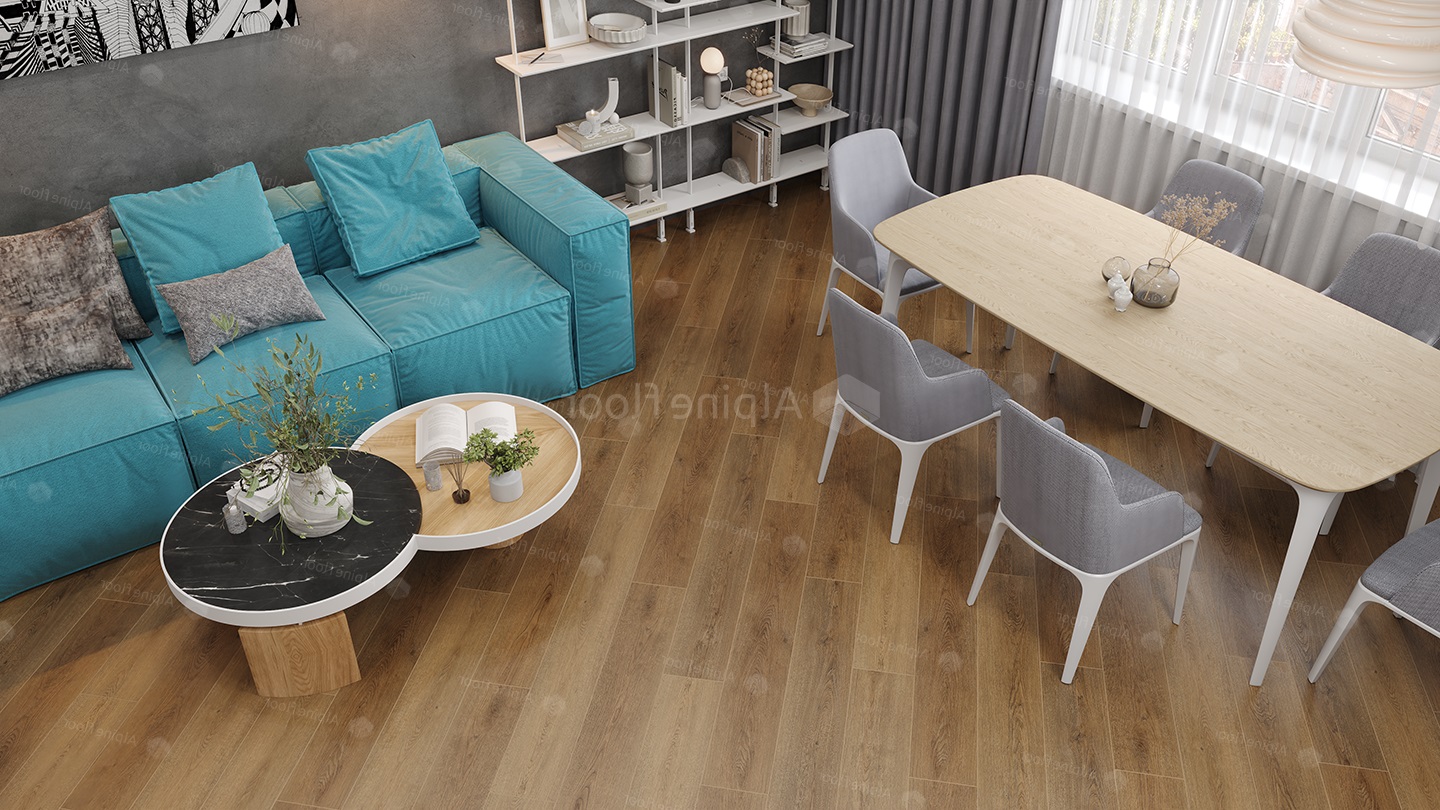 Кварцвиниловый SPC ламинат Alpine Floor Grand Sequoia Пайни ECO 11-28 1220×183×4 фото в интерьере