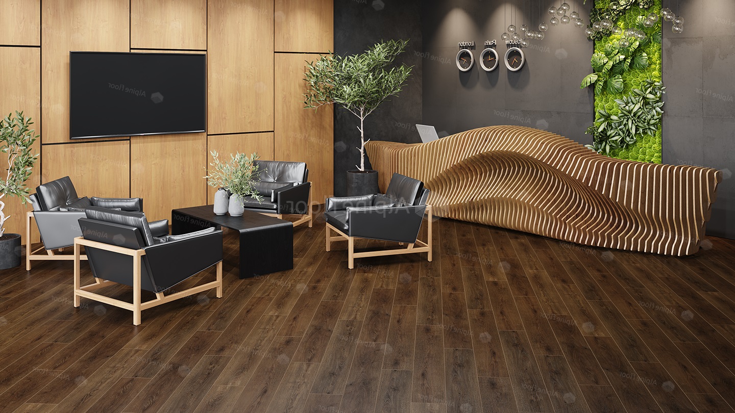 Кварцвиниловый SPC ламинат Alpine Floor Grand Sequoia Шерман ECO 11-33 1220×183×4 фото в интерьере