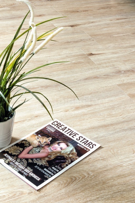 Кварцвиниловая плитка Alpine Floor клеевая Easy Line Дуб Ваниль ECO 3-4 1219,2×184,15×3 фото в интерьере