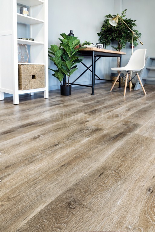 Кварцвиниловая плитка Alpine Floor клеевая Easy Line Дуб Медовый ECO 3-17 1219,2×184,15×3 фото в интерьере