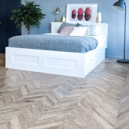 Кварцвиниловая плитка Alpine Floor клеевая Easy Line Французская Елочка ECO 3-25 1219,2×228,6×3