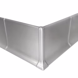 Плинтус алюминиевый Modern Decor L-образный серебро 2950×60×10