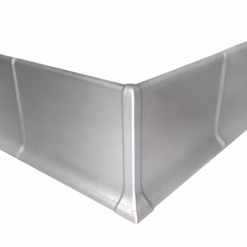 Плинтус алюминиевый Modern Decor L-образный серебро 2950×60×10