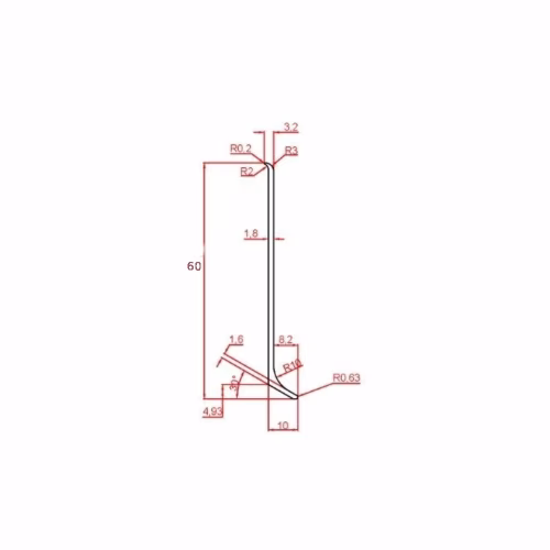 Плинтус алюминиевый Modern Decor L-образный серебро 2950×60×10