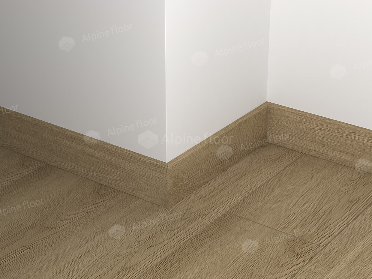 Плинтус  Alpine Floor Grand Sequoia Макадамия ECO 11-10   2200×80×11 фото в интерьере
