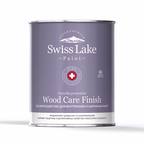 Лак универсальный Swiss Lake Wood Care Finish Бесцветный на водной основе 0,9 л